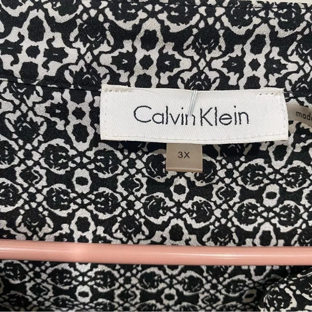 Calvin Klein Button Down Long Sleeve Top 3X - Picture 2 of 5